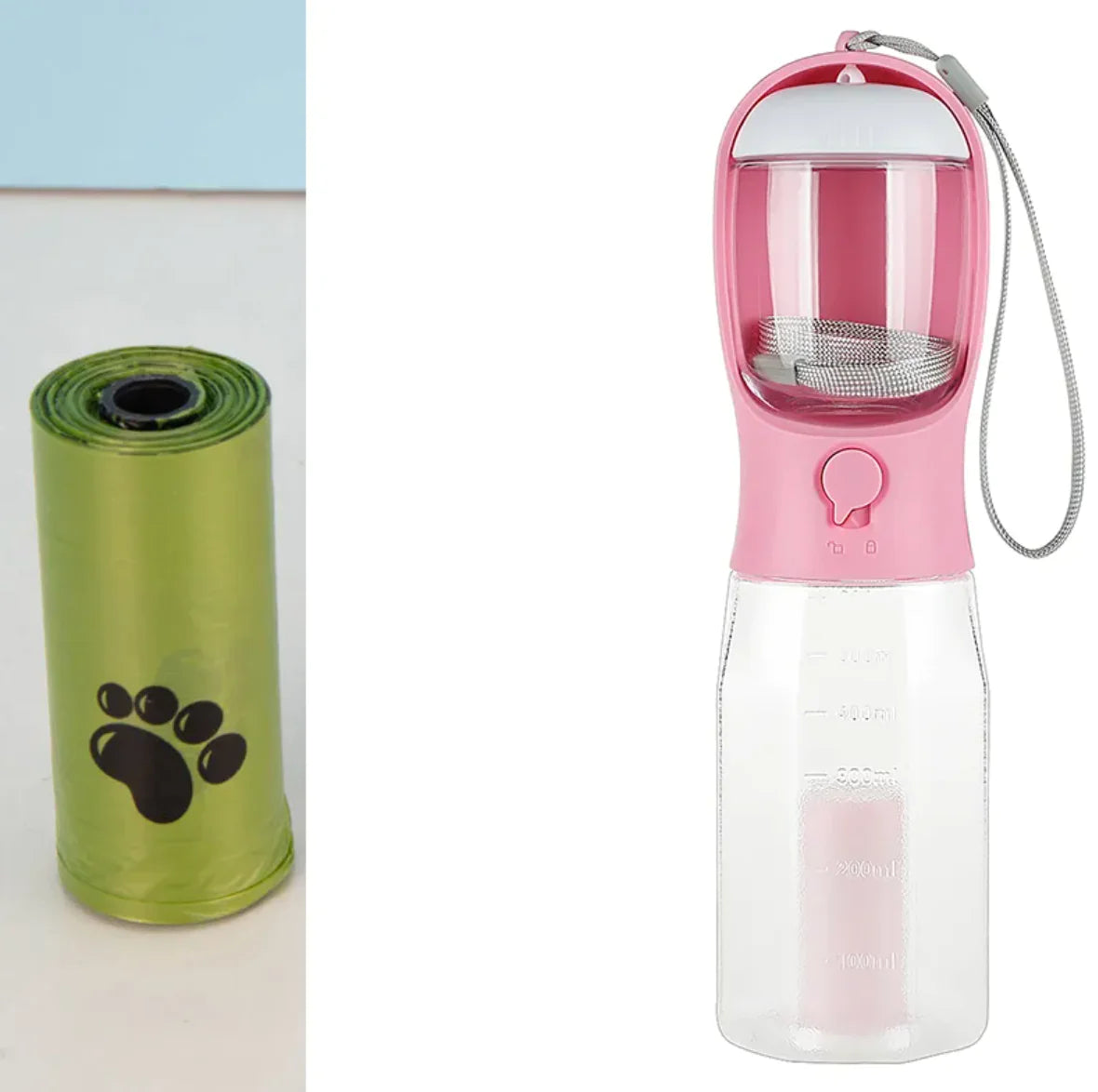 3-in-1 Pet Water & Food Bottle with Waste Bag Holder 🐶