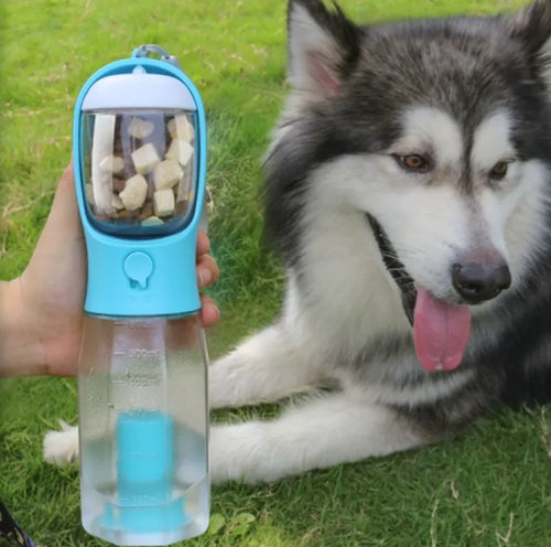 3-in-1 Pet Water & Food Bottle with Waste Bag Holder 🐶