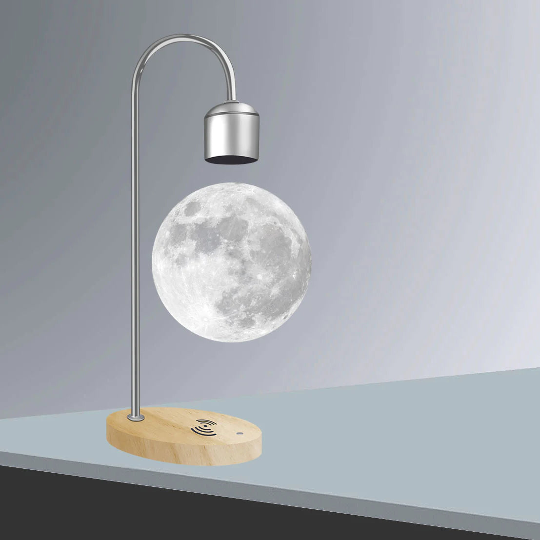 Levitation LED Moon Lamp - Wireless Charging Night Light