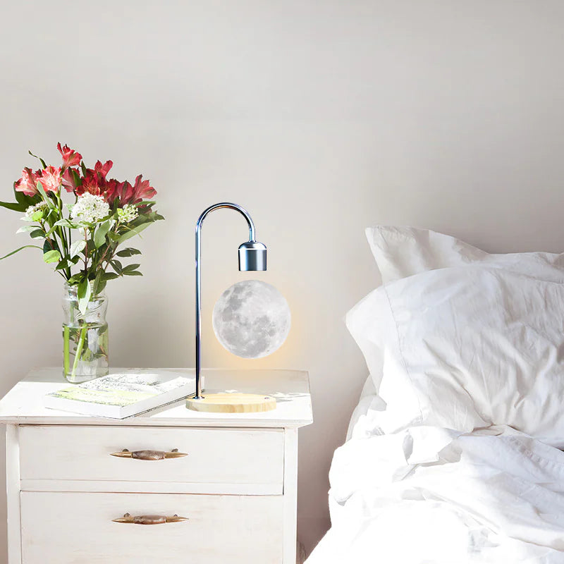 Levitation LED Moon Lamp - Wireless Charging Night Light